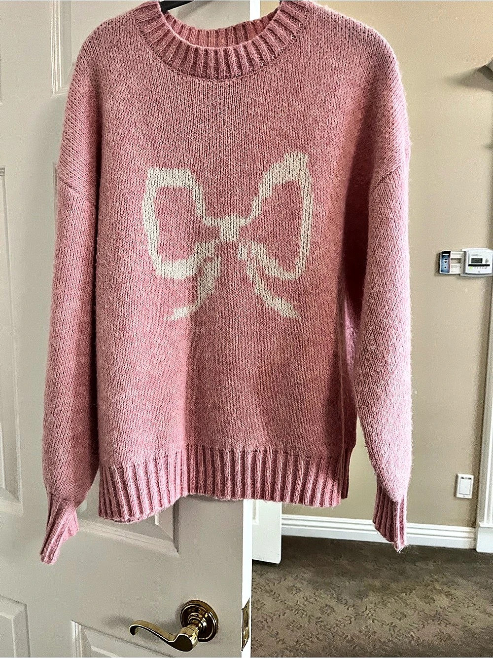 blu pepper Bow Embellished Sweater Pink Size Medium